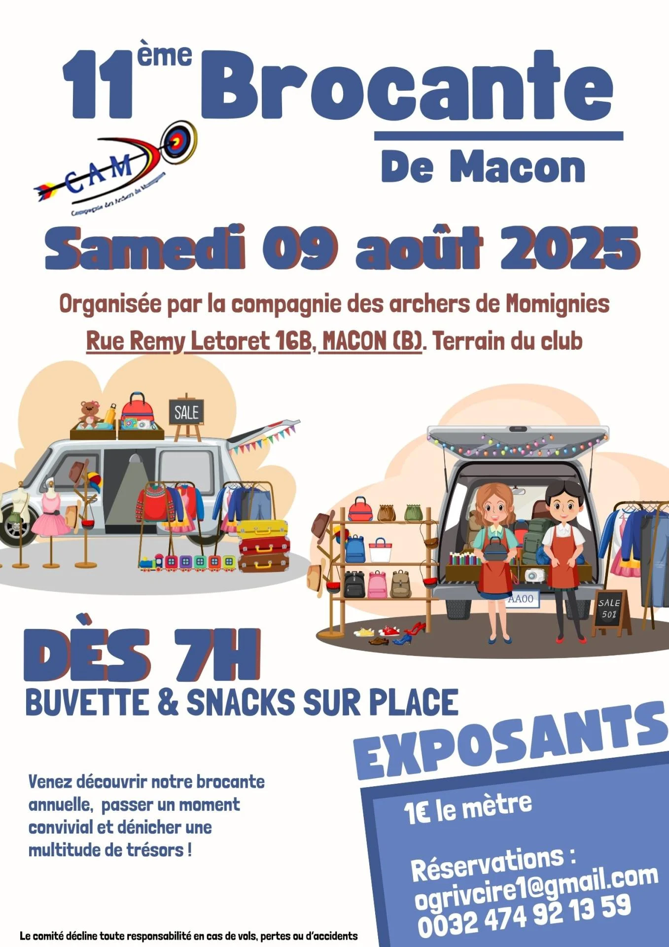 Affiche evenement 11eme brocante archers 1